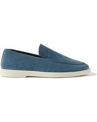 Frescobol Carioca - Miguel Leather-trimmed Suede Loafers - Lyst