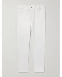 ZEGNA - Roccia Slim-fit Straight-leg Garment-dyed Linen-blend Trousers - Lyst