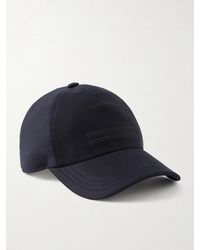 ZEGNA - Embroidered Cotton-twill Cap - Lyst