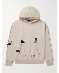 Kapital - Embroidered Cotton-Jersey Hoodie - Lyst