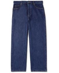 Loewe - Wide-Leg Logo-Appliquéd Jeans - Lyst