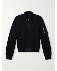 Sacai - Cotton-blend Half-zip Sweater - Lyst