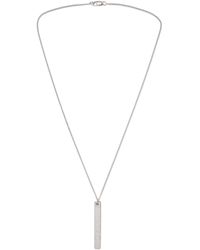 Maison Margiela Logo-engraved Silver Necklace - Metallic