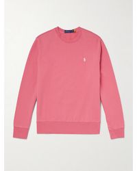 Polo Ralph Lauren - Logo-Embroidered Cotton-Jersey Sweatshirt - Lyst