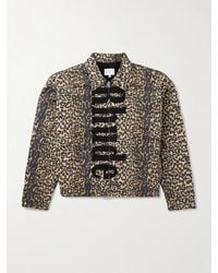 Rhude - Logo-appliquéd Leopard-print Cotton-twill Bomber Jacket - Lyst