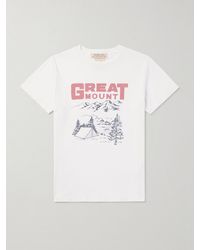 Remi Relief - Printed Distressed Cotton-Jersey T-Shirt - Lyst