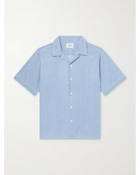 NN07 - Julio Ss 5765 Camp-Collar Cotton Chambray Shirt - Lyst