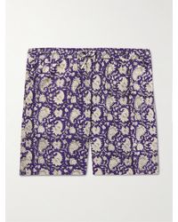 De Bonne Facture - Easy Straight-leg Printed Cotton Drawstring Shorts - Lyst
