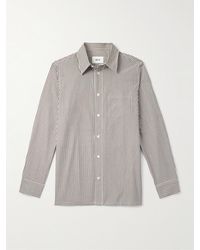 NN07 - Colby 50009 Striped Organic Cotton-Poplin Shirt - Lyst