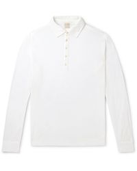 Massimo Alba - Ischia Cotton And Cashmere-blend Polo Shirt - Lyst