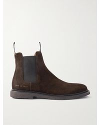 Common Projects - Waxed-Suede Chelsea Boots - Lyst