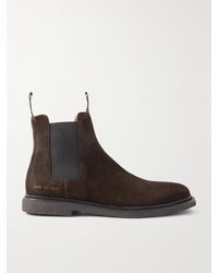Common Projects - Waxed-Suede Chelsea Boots - Lyst