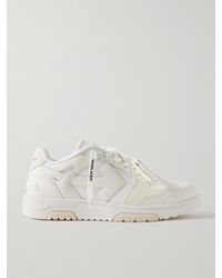 Off-White c/o Virgil Abloh - Sneakers in pelle e mesh con finiture in camoscio Out of Office - Lyst