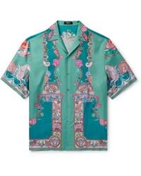 Versace - Coral Theatre Silk Shirt - Lyst