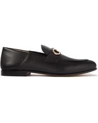 Ferragamo - Embellished Collapsible-heel Leather Loafers - Lyst