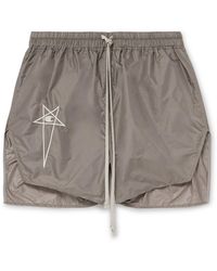 Rick Owens - Champion Dolphin Straight-leg Embroidered Recycled-shell Shorts - Lyst