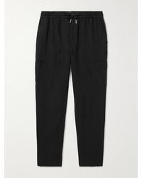 MR P. - Tapered Linen Drawstring Cargo Trousers - Lyst