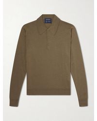 John Smedley - Bill Nighy Merino Wool Polo T-Shirt - Lyst