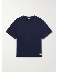 Saint Laurent - Logo-appliquéd Cotton And Modal-blend Jersey T-shirt - Lyst