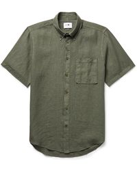 NN07 - Arne 5706 Button-down Collar Linen Shirt - Lyst