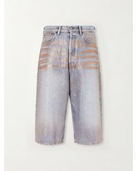 Acne Studios - Judda U Straight-Leg Glittered Denim Shorts - Lyst