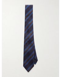 Drake's - 8Cm Striped Silk And Cotton-Blend Twill Tie - Lyst