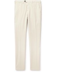 Canali - Slim-fit Straight-leg Garment-dyed Stretch-cotton Twill Chinos - Lyst