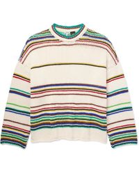 Loewe - Paula's Ibiza Striped Cotton-blend Sweater - Lyst