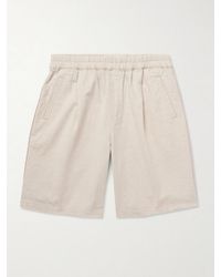 Folk - Assembly Linen And Cotton-blend Shorts - Lyst
