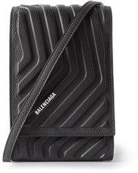 Balenciaga - Car Leather Phone Holder W/ Strap - Lyst