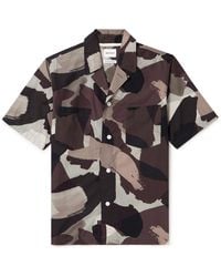 Norse Projects - Mads Camp-collar Camouflage-print Cotton-poplin Shirt - Lyst
