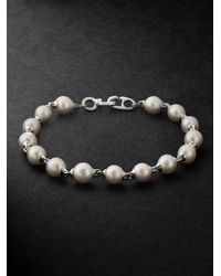 MAOR - Consi Sterling And Pearl Bracelet - Lyst
