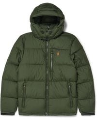 Polo Ralph Lauren - Gorham Logo-Embroidered Quilted Recycled-Ripstop Hooded Down Jacket - Lyst