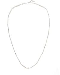Saint Laurent - Silver-tone Crystal Chain Necklace - Lyst