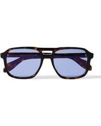 Cutler and Gross - Aviator-style Tortoiseshell Acetate Sunglasses - Lyst
