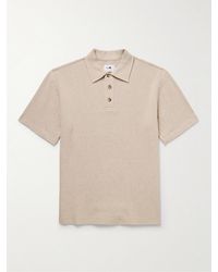 NN07 - Joey 1132 Linen-bouclé Polo Shirt - Lyst