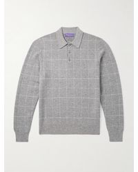 Ralph Lauren - Checked Cashmere Polo Shirt - Lyst
