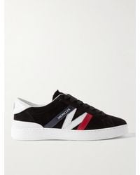 Moncler - Navy Calf Suede Sneakers - Lyst