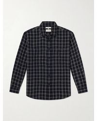 Nudie Jeans - Julian Checked Organic Cotton And Linen-Blend Flannel Shirt - Lyst