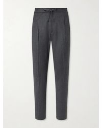Lardini - Straight-Leg Wool And Cashmere-Blend Flannel Trousers - Lyst