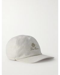 Loro Piana - Logo-Embroidered Linen Baseball Cap - Lyst