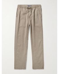 Vilebrequin - Pacha Straight-leg Linen Drawstring Trousers - Lyst