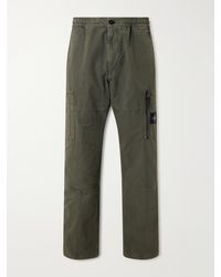 Stone Island - Wide-Leg Cotton-Ripstop Cargo Trousers - Lyst