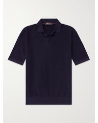 Loro Piana - Cotton And Silk-blend Piqué Polo Shirt - Lyst