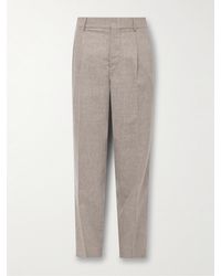 Umit Benan - Slim-fit Pleated Virgin Wool And Cashmere-blend Suit Trousers - Lyst