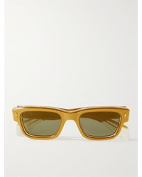 Jacques Marie Mage - Jeff Square-frame Acetate And Gold-tone Sunglasses - Lyst
