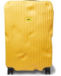 Crash Baggage Stripe Medium Polycarbonate Suitcase - Yellow