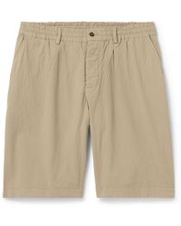 Universal Works - Wide-leg Cotton-blend Seersucker Shorts - Lyst