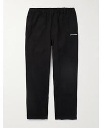 thisisneverthat - Easy Straight-leg Logo-embroidered Cotton-twill Trousers - Lyst