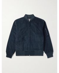 Kardo - Max Logo-embroidered Cotton-corduroy Bomber Jacket - Lyst